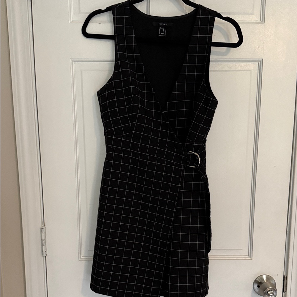 Forever 21 Black Checkered Mini Dress